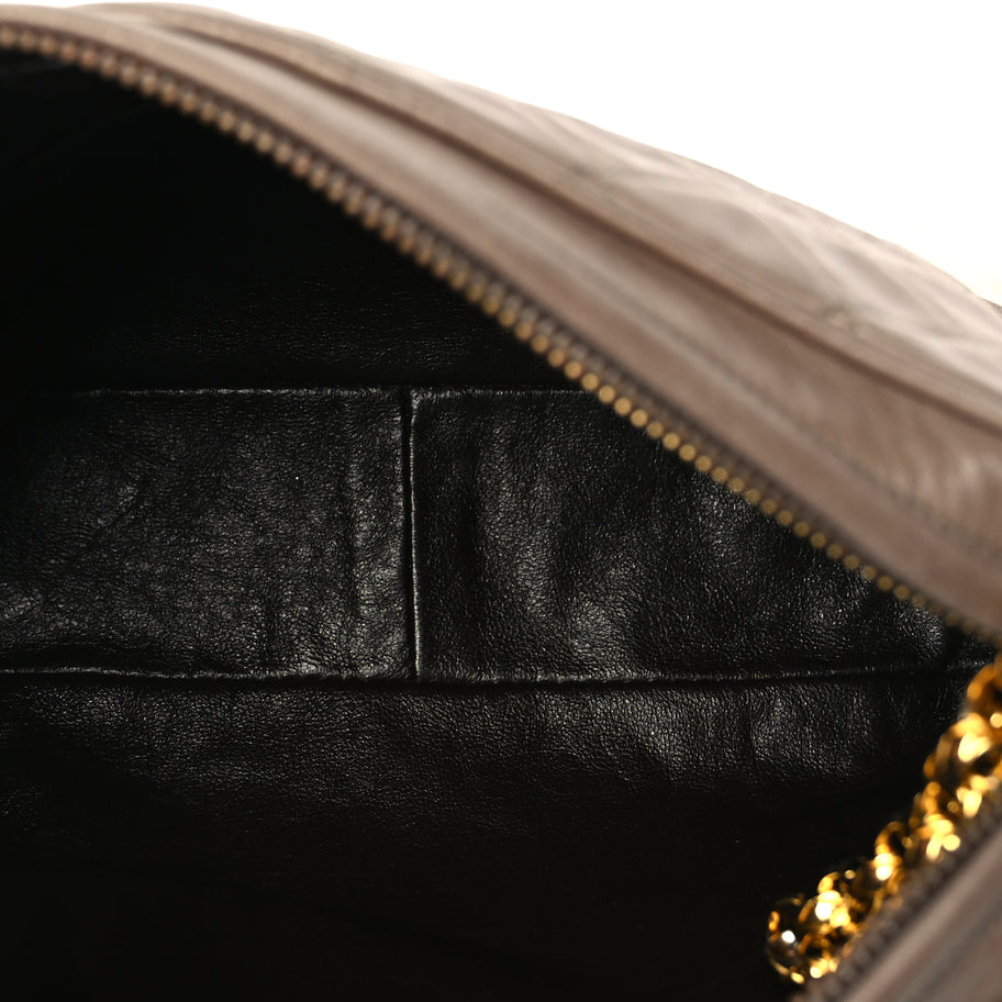 Chanel Lambskin Quilted Tassel CC Camera Case Brown Image 4