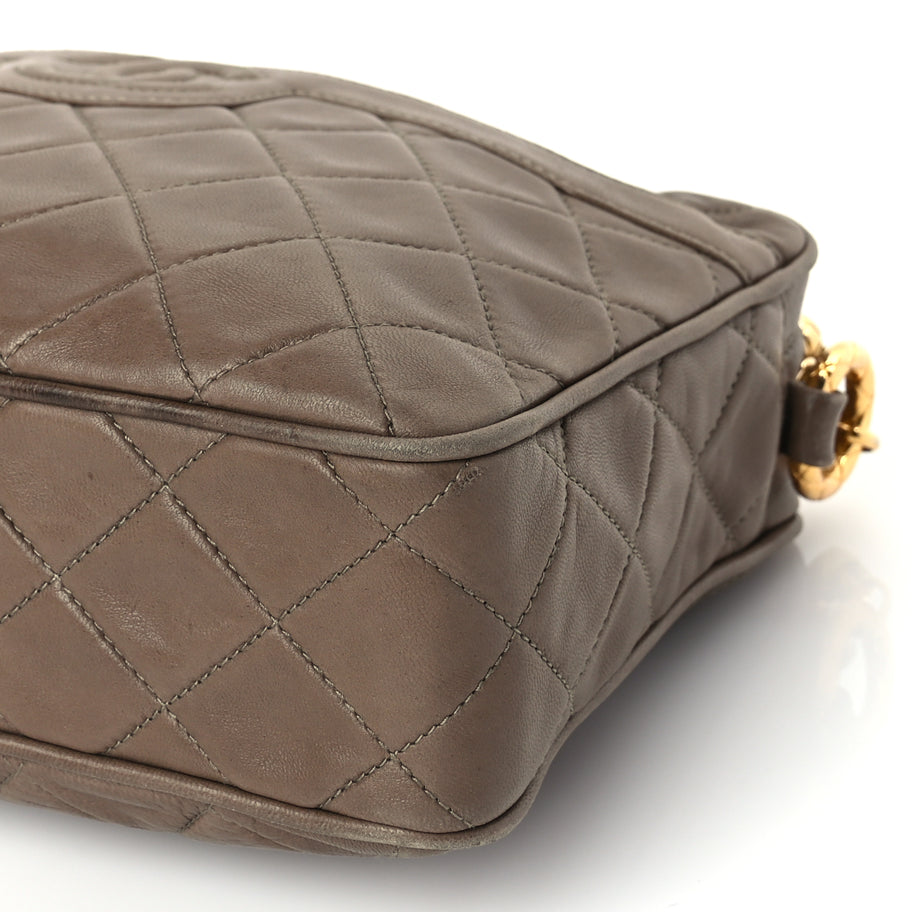 Chanel Lambskin Quilted Tassel CC Camera Case Brown Image 8