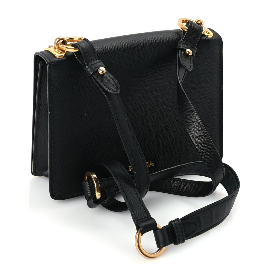 Prada Saffiano Corolle Crossbody Bag Black Image 2