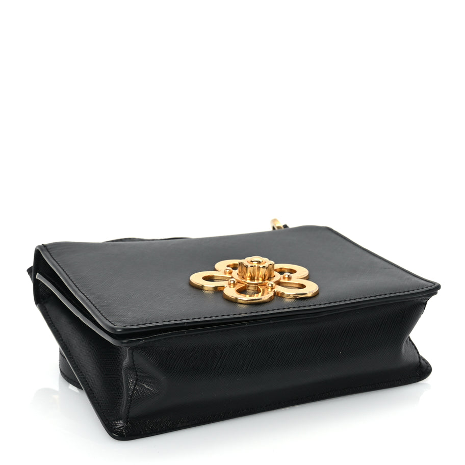 Prada Saffiano Corolle Crossbody Bag Black Image 3