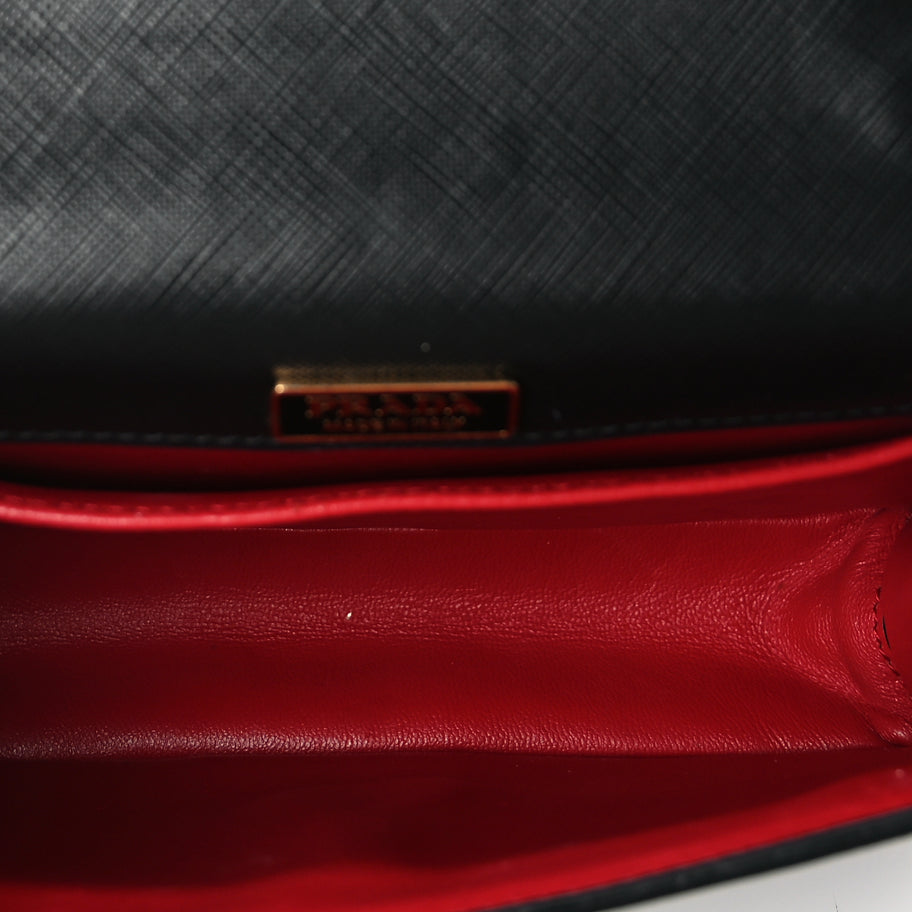 Prada Saffiano Corolle Crossbody Bag Black Image 4
