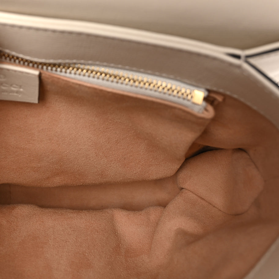 Gucci GG Supreme Monogram Horsebit 1955 Shoulder Bag Beige Mystic White Image 4