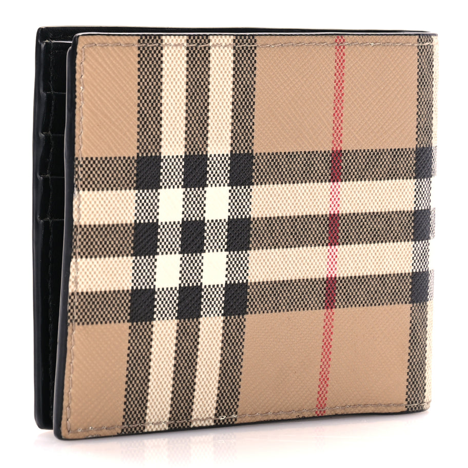 Burberry House Check Bifold Coin Wallet Archive Beige Image 3