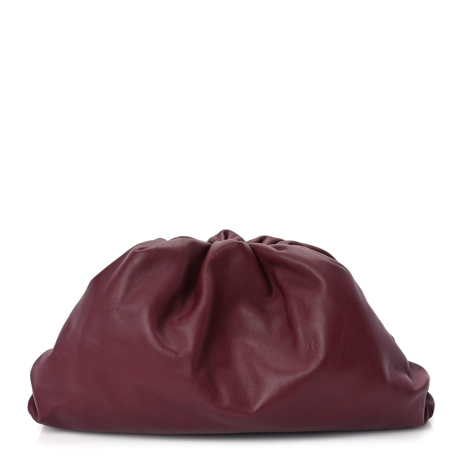 Bottega Veneta Smooth Butter Calf The Pouch Oversized Clutch  Bordeaux Image 1