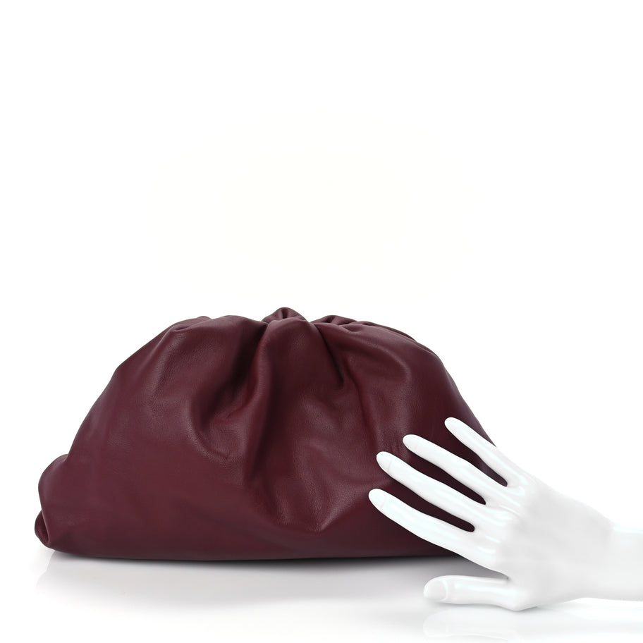 Bottega Veneta Smooth Butter Calf The Pouch Oversized Clutch  Bordeaux Image 2