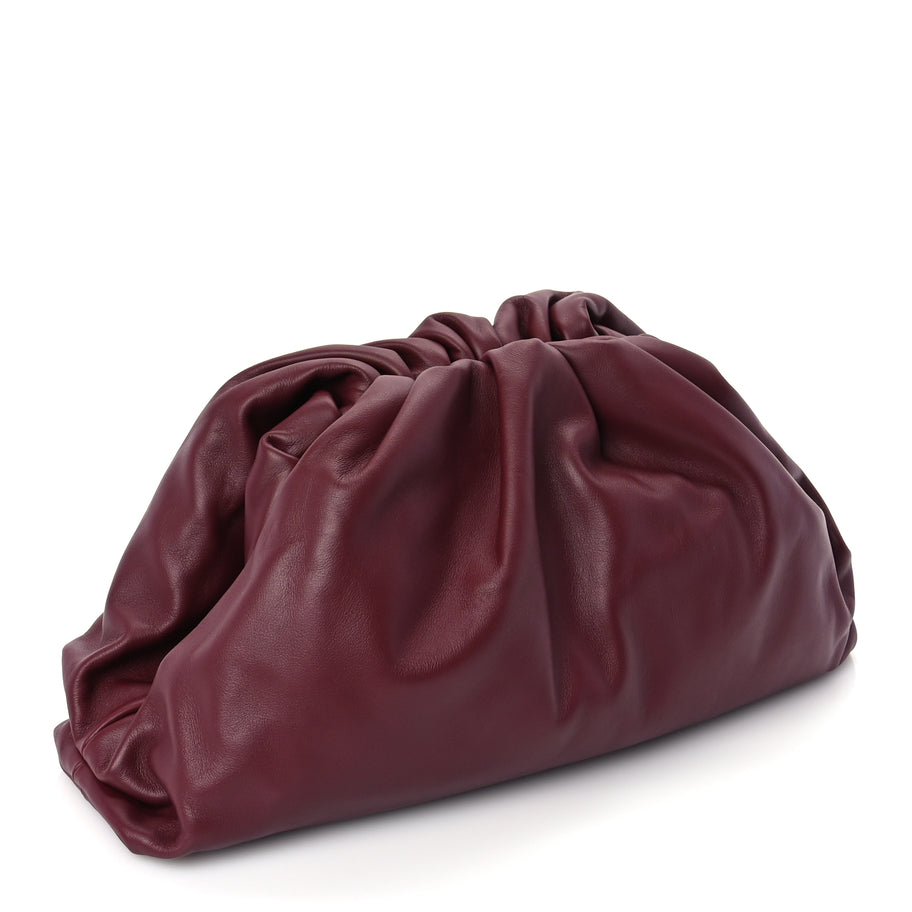 Bottega Veneta Smooth Butter Calf The Pouch Oversized Clutch  Bordeaux Image 3