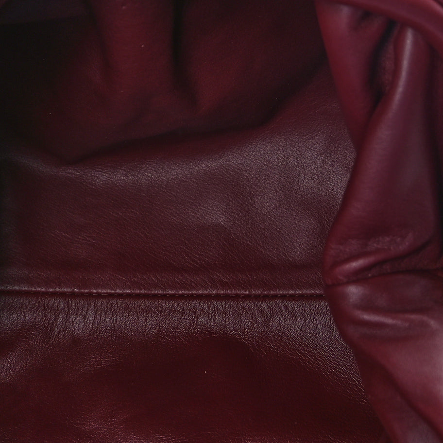 Bottega Veneta Smooth Butter Calf The Pouch Oversized Clutch  Bordeaux Image 5