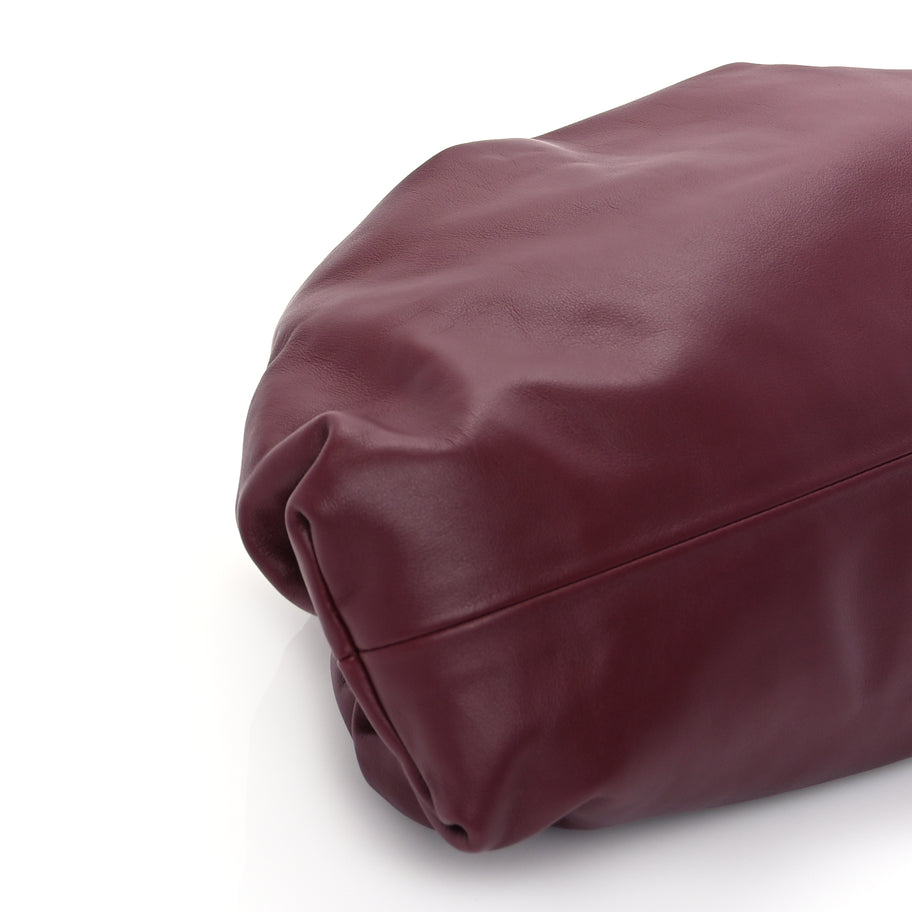 Bottega Veneta Smooth Butter Calf The Pouch Oversized Clutch  Bordeaux Image 8