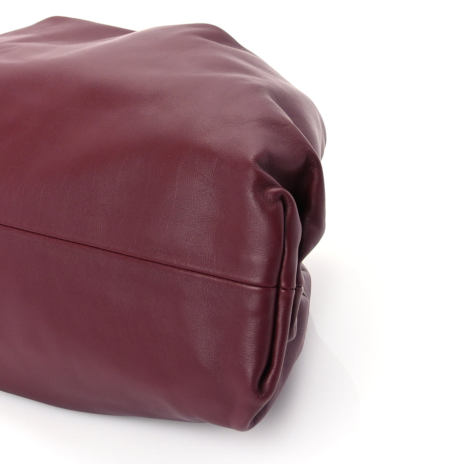 Bottega Veneta Smooth Butter Calf The Pouch Oversized Clutch  Bordeaux Image 9