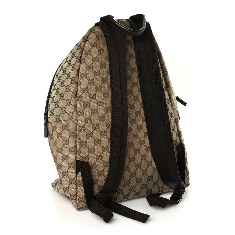 Gucci GG Monogram Web Medium Classic Backpack Brown Image 3