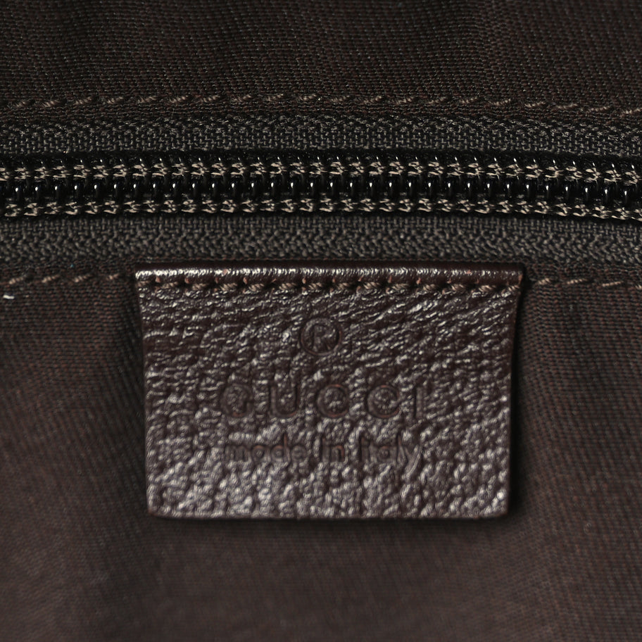 Gucci GG Monogram Web Medium Classic Backpack Brown Image 9