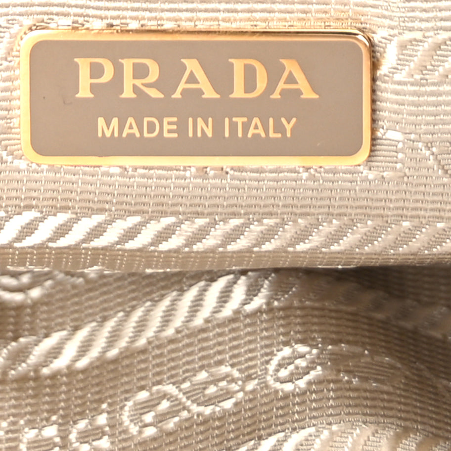 Prada Shearling Symbole Mini Triangle Bag  Ecru White Image 5