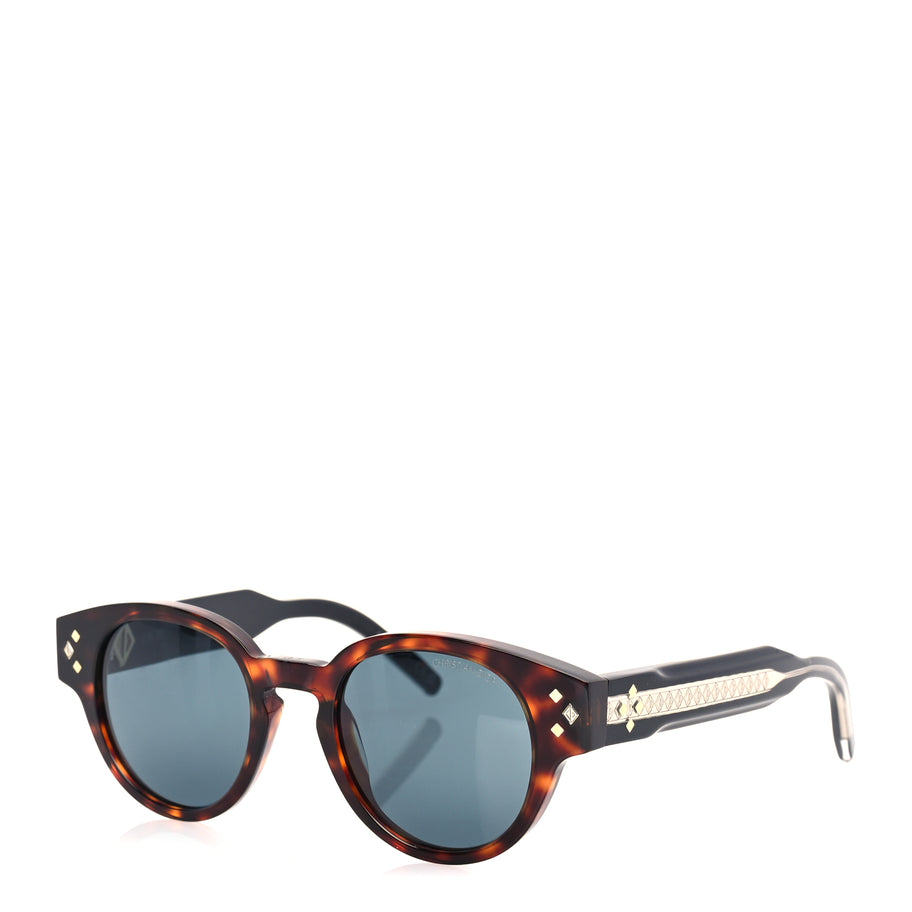 Christian Dior Acetate Rectangular CD Diamond R2I Sunglasses  Tortoise Image 1