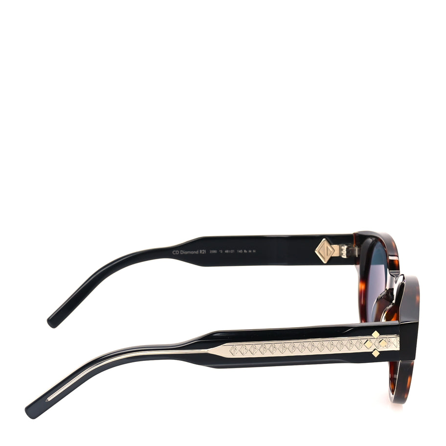 Christian Dior Acetate Rectangular CD Diamond R2I Sunglasses  Tortoise Image 4
