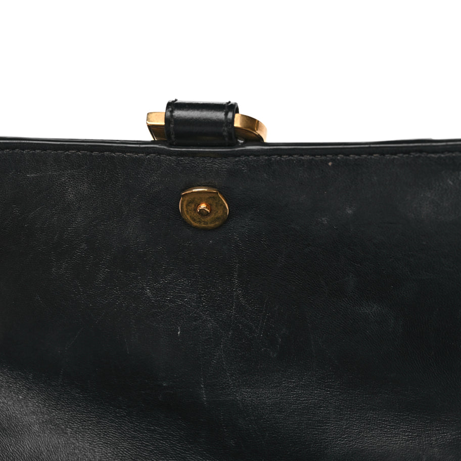 Balenciaga Shiny Box Calfskin Small Hourglass Top Handle Bag Black Image 11