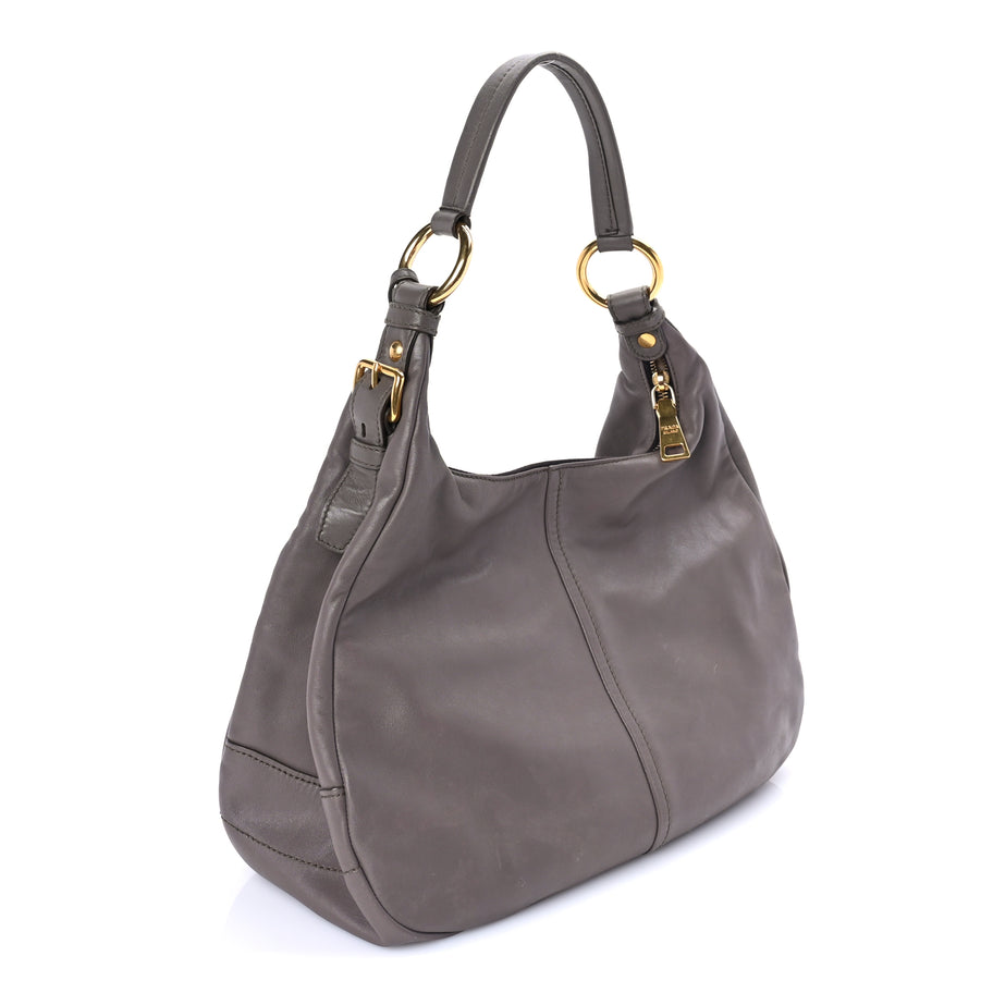 Prada Soft Calf Hobo Bambu Bambu Image 2