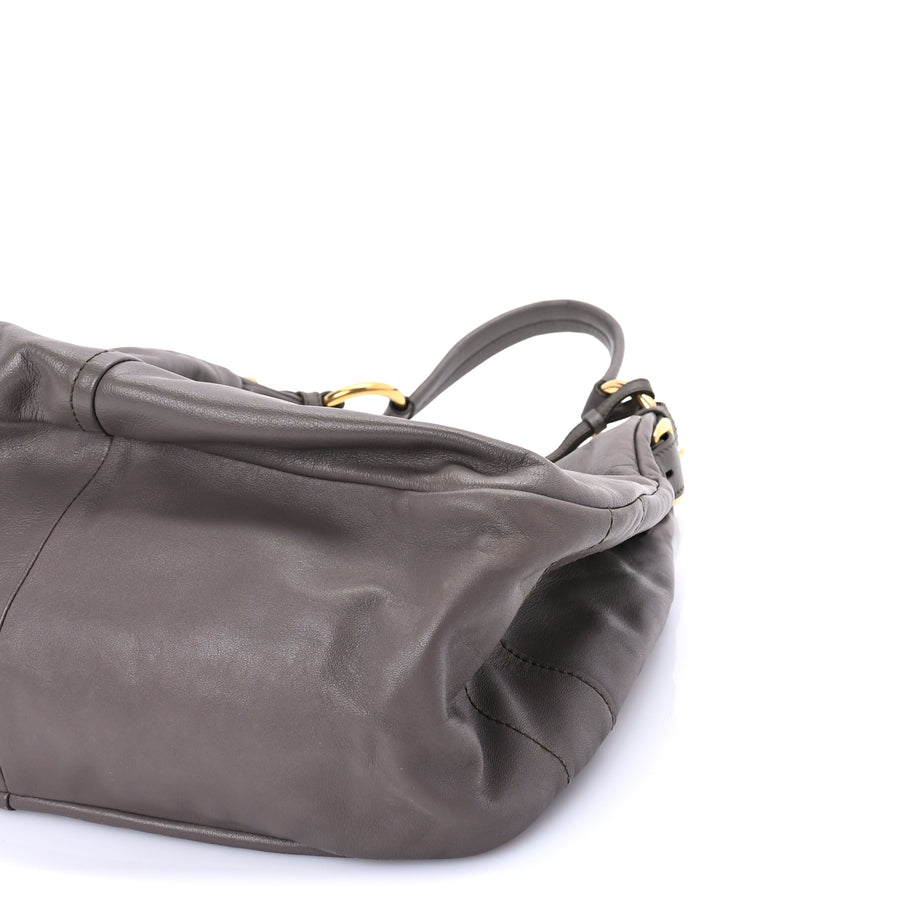 Prada Soft Calf Hobo Bambu Bambu Image 8