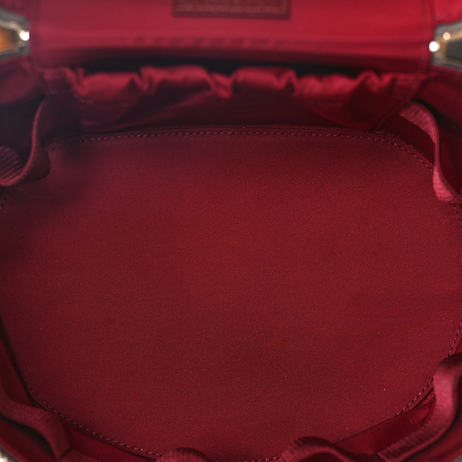 Gucci GG Supreme Monogram Ancora Calfskin Vanity Cosmetic Case Beige Ebony Rosso Image 4