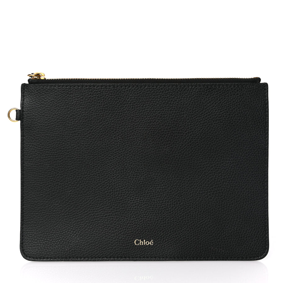 Chloe Smooth Grained Calfskin Aby Pouch Black Image 1
