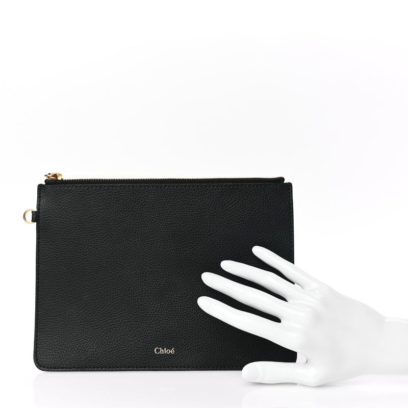  Chloe Smooth Grained Calfskin Aby Pouch Black