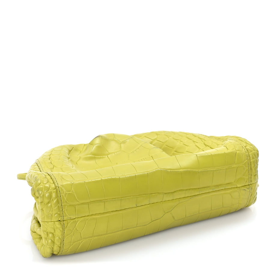 Bottega Veneta Crocodile The Mini Pouch Clutch Kiwi Image 3