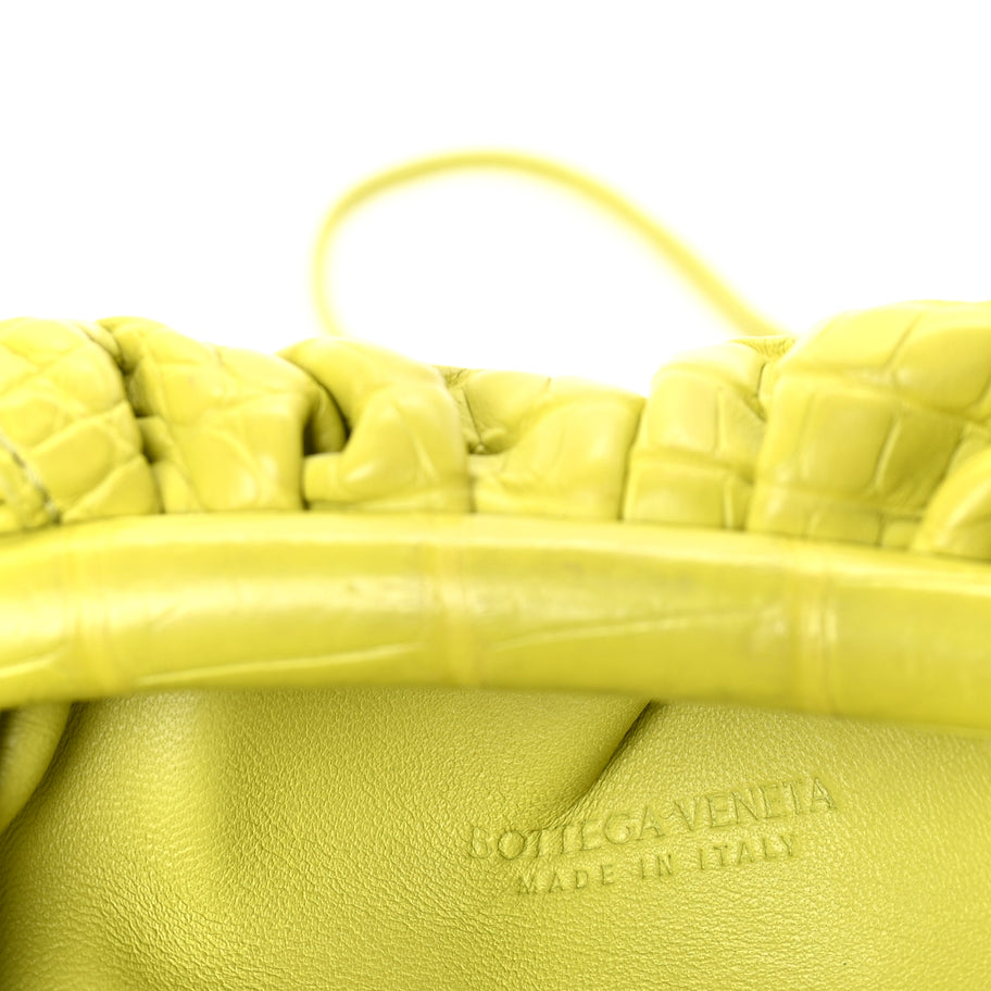 Bottega Veneta Crocodile The Mini Pouch Clutch Kiwi Image 5