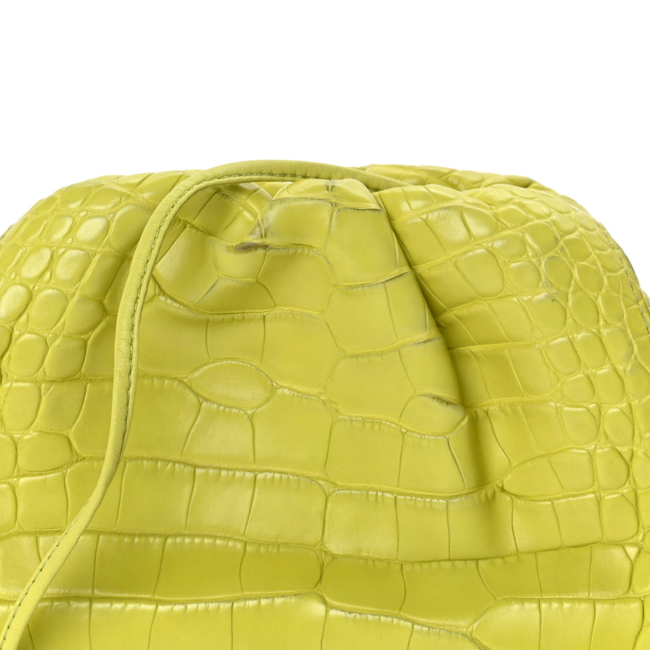 Bottega Veneta Crocodile The Mini Pouch Clutch Kiwi Image 6