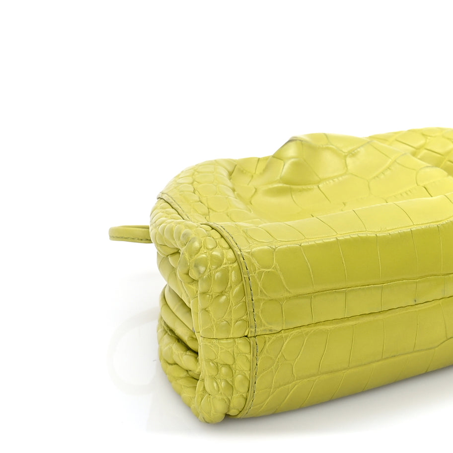 Bottega Veneta Crocodile The Mini Pouch Clutch Kiwi Image 7