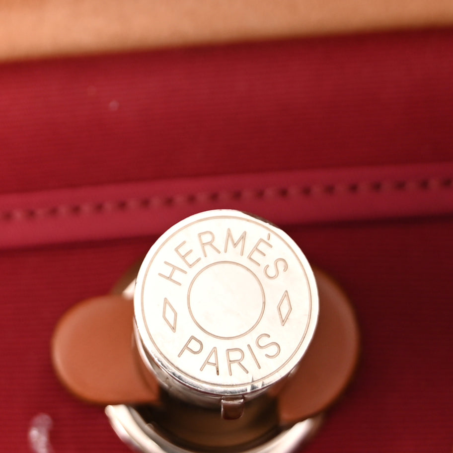 Hermes Vache Hunter Toile Herbag Zip 31 PM Rubis Image 7