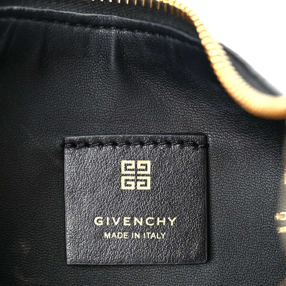 Givenchy Coated Canvas Logo 4G Embossed Small Moon Cut Out Shoulder Bag Black Image 5