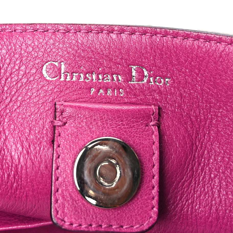 Christian Dior Smooth Calfskin Large Diorissimo Tote Beige Fuchsia Image 5
