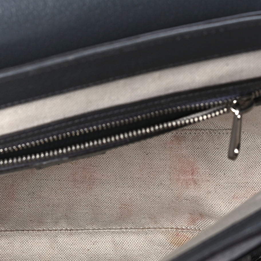 Gucci Tender GG Supreme Monogram Textured Dollar Calfskin Ophidia Messenger Bag Grey Black Graphite Grey Image 4