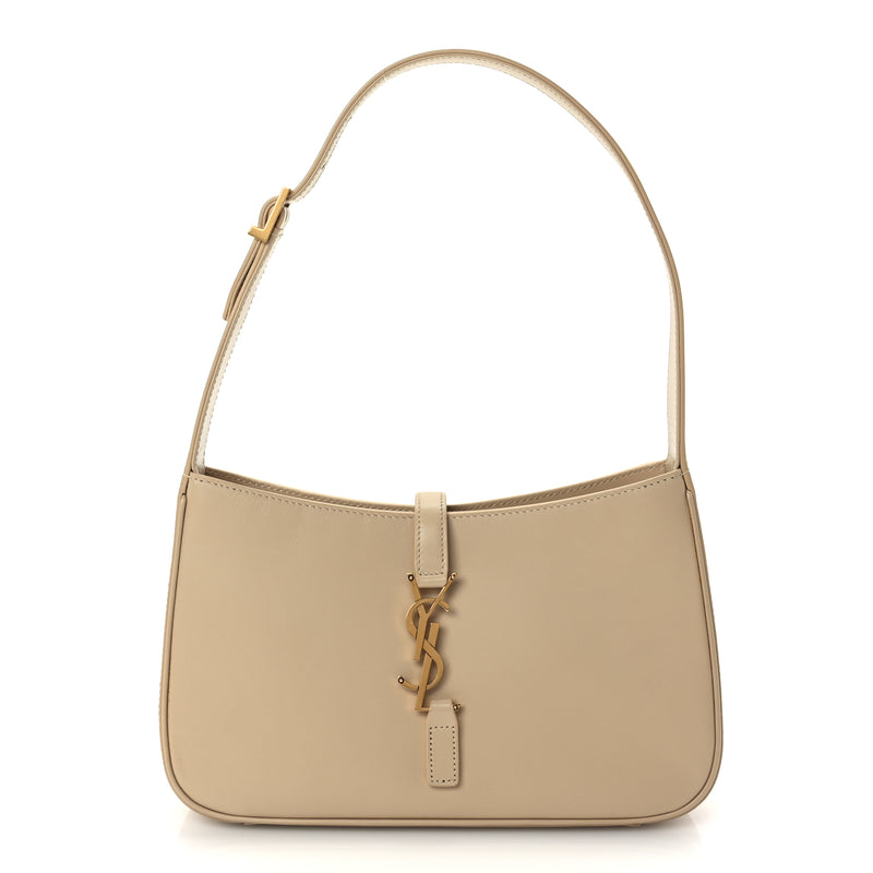  Saint Laurent Smooth Calfskin Le 5 A 7 Hobo Dark Beige