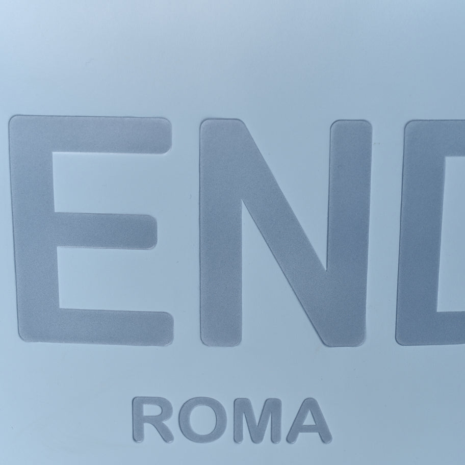 Fendi Vitello King Plexiglass Logo Embossed Medium Fendi Sunshine Shopper Tote Azzurro Baby Image 6