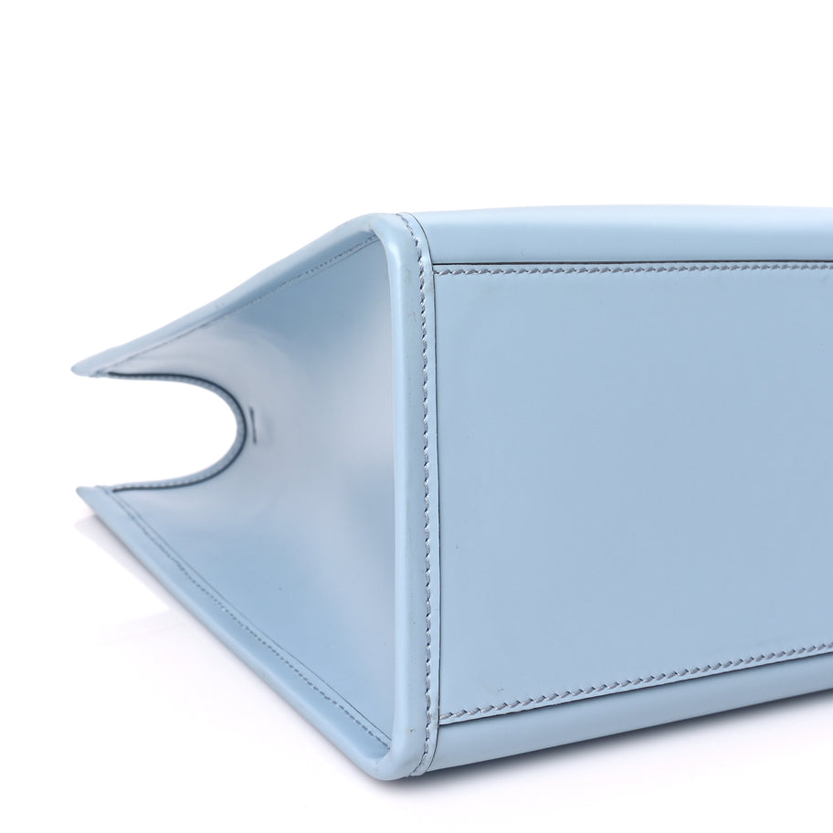 Fendi Vitello King Plexiglass Logo Embossed Medium Fendi Sunshine Shopper Tote Azzurro Baby Image 7