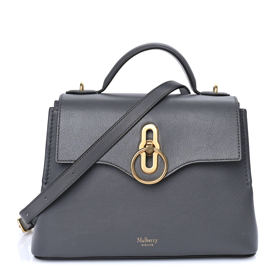 Mulberry Small Classic Grain Calfskin Mini Seaton Grey Image 1