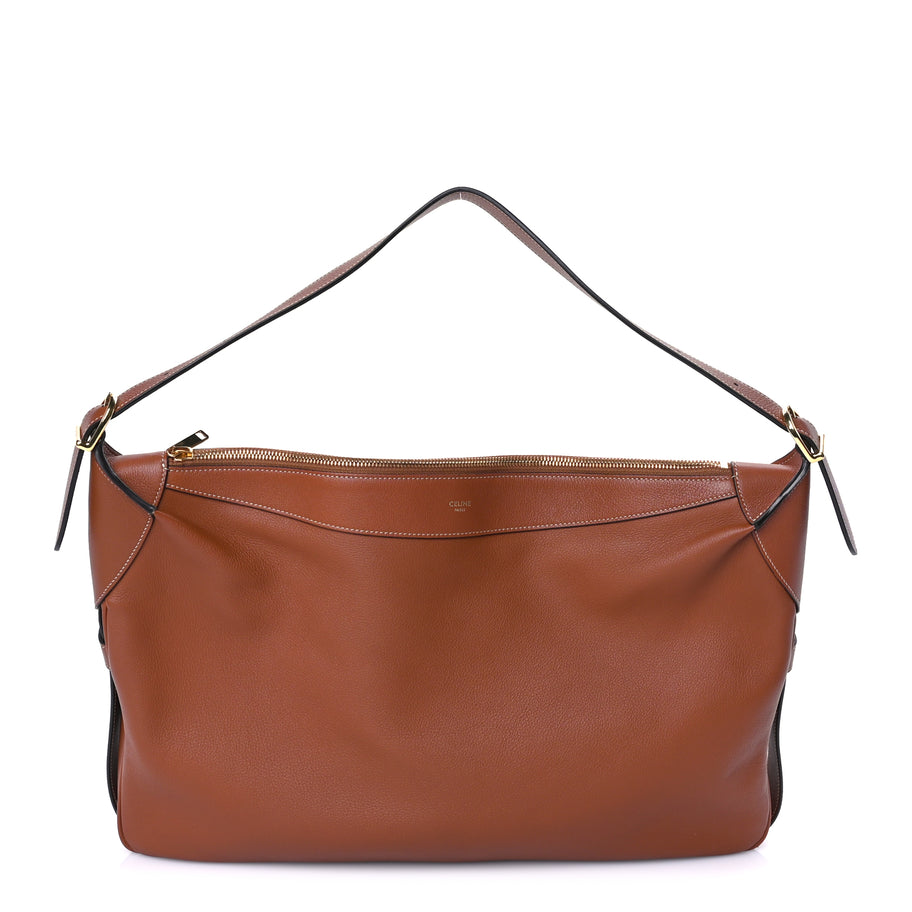Celine Supple Calfskin Large Romy Shoulder Bag  Tan Image 1
