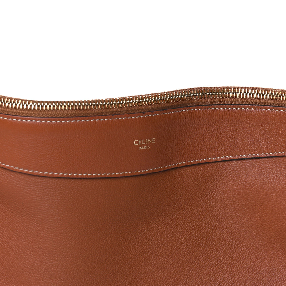 Celine Supple Calfskin Large Romy Shoulder Bag  Tan Image 6