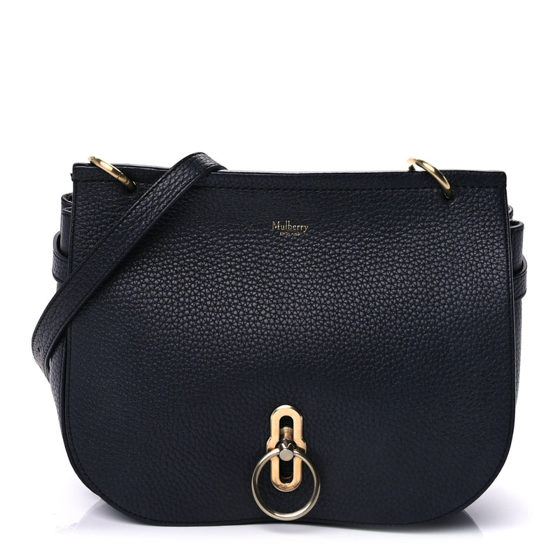  Mulberry Small Classic Grain Calfskin Small Amberley Satche Black