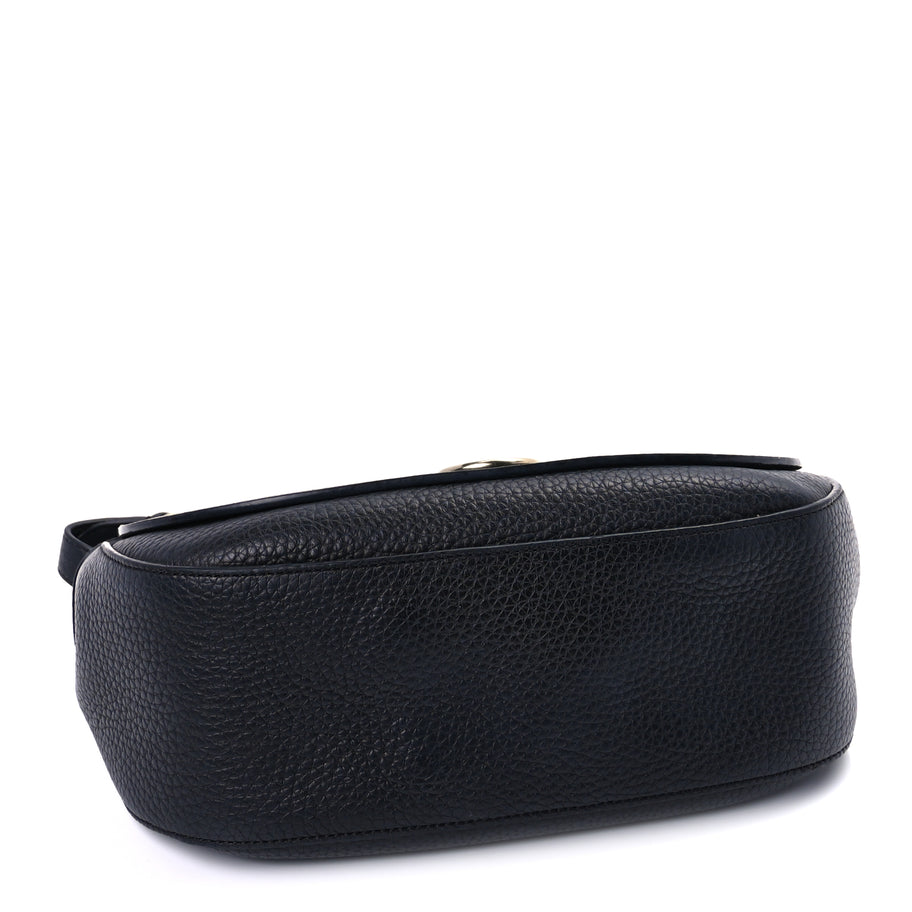 Mulberry Small Classic Grain Calfskin Small Amberley Satche Black Image 3