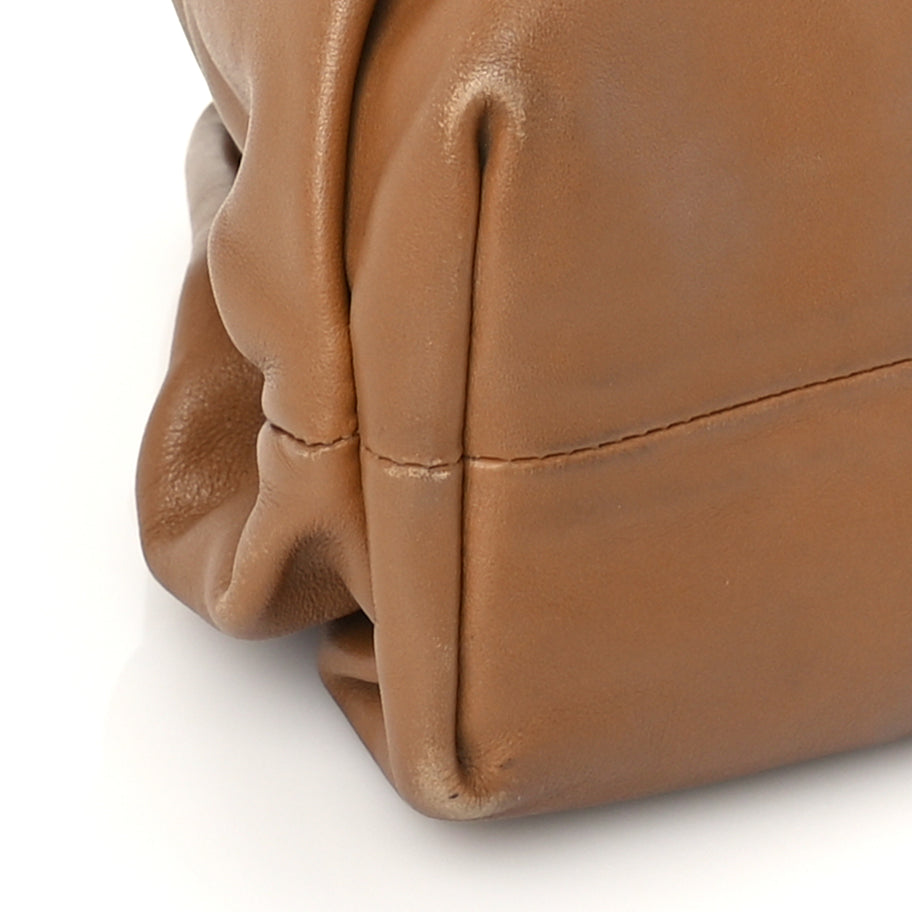 Bottega Veneta Smooth Butter Calf The Pouch Oversized Clutch Cammello Image 8