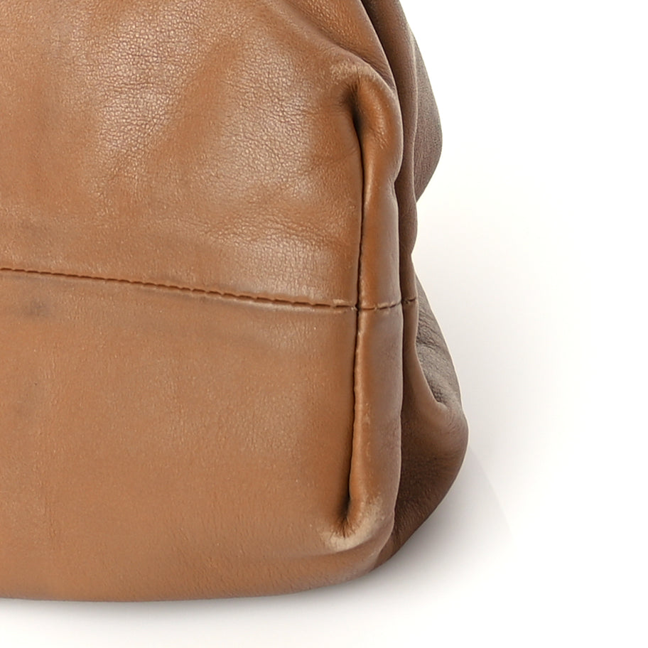 Bottega Veneta Smooth Butter Calf The Pouch Oversized Clutch Cammello Image 9
