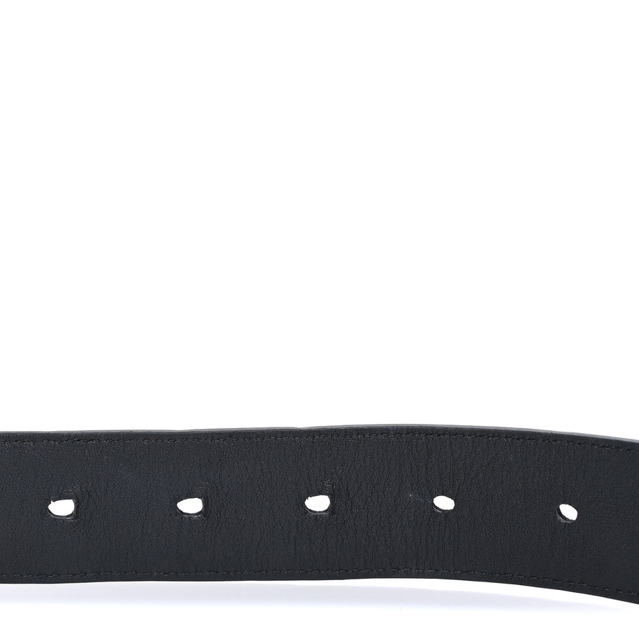 Saint Laurent Smooth Calfskin Monogram Cassandre Extra Thin Square Buckle 85 34  Black Image 4