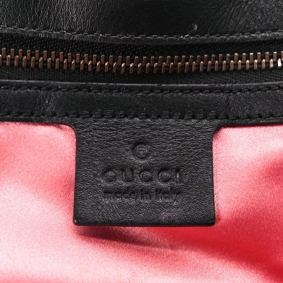 Gucci Velvet Matelasse Medium GG Marmont Shoulder Bag Black Image 5