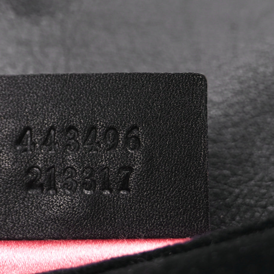 Gucci Velvet Matelasse Medium GG Marmont Shoulder Bag Black Image 6