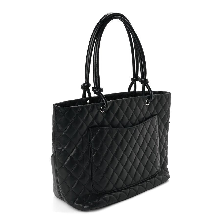 Chanel Calfskin Quilted Large Cambon Tote Black Image 2