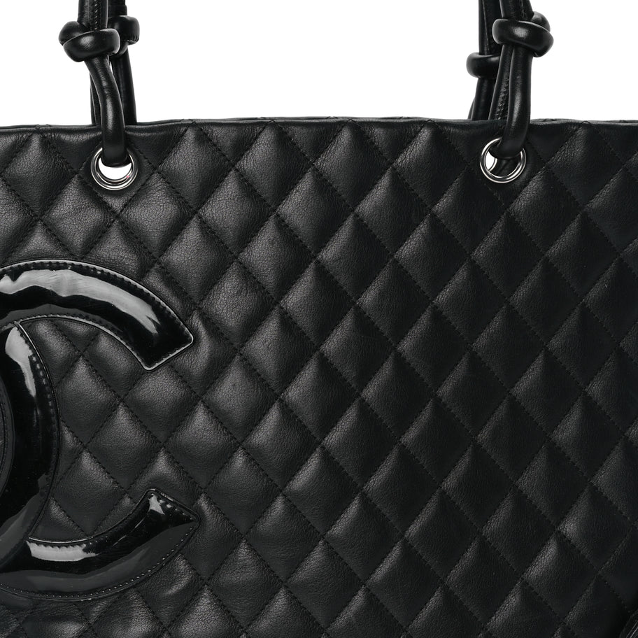 Chanel Calfskin Quilted Large Cambon Tote Black Image 7