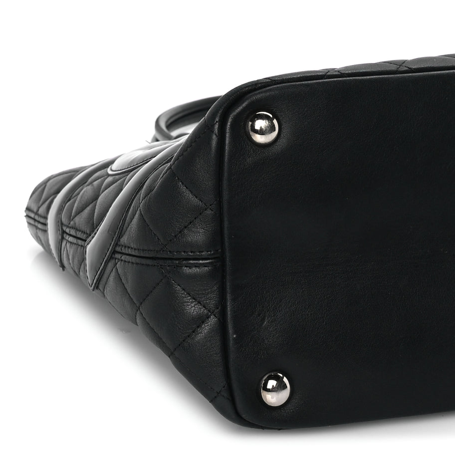 Chanel Calfskin Quilted Large Cambon Tote Black Image 8