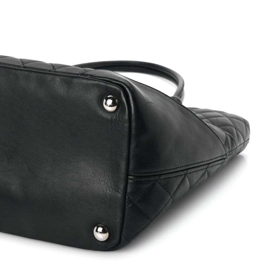 Chanel Calfskin Quilted Large Cambon Tote Black Image 9