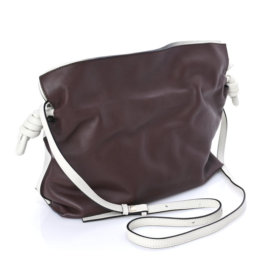 Loewe Nappa Medium Bi-Color Flamenco Knot Bag White Image 2